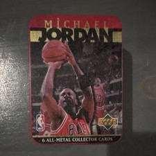 1996-97 Upper Deck Michael Jordan 6 All-Metal Collector Cards With 2 Gold Cards