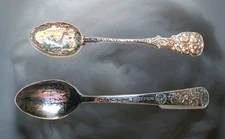 Collector Miniature Spoons Two Vintage New Mexico Sterling and Klepa Arts 