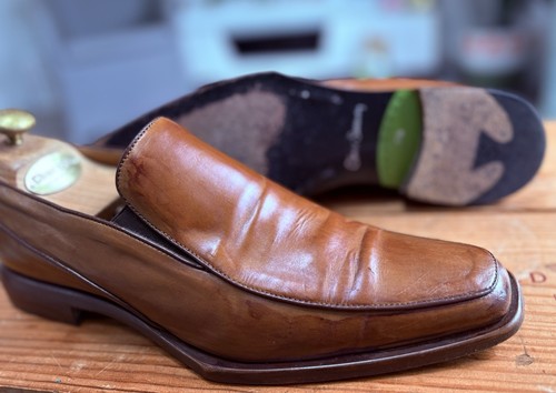 Oliver Sweeney Bushnell Chestnut Slip On Shoes UK 9.5 EU 44. F Width Fabulous - Picture 4 of 5