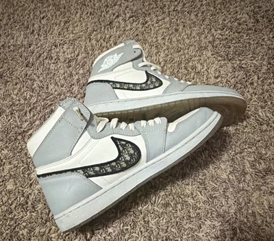 Jordan 1 x Dior High Gray for Sale | Authenticity Guaranteed | eBay