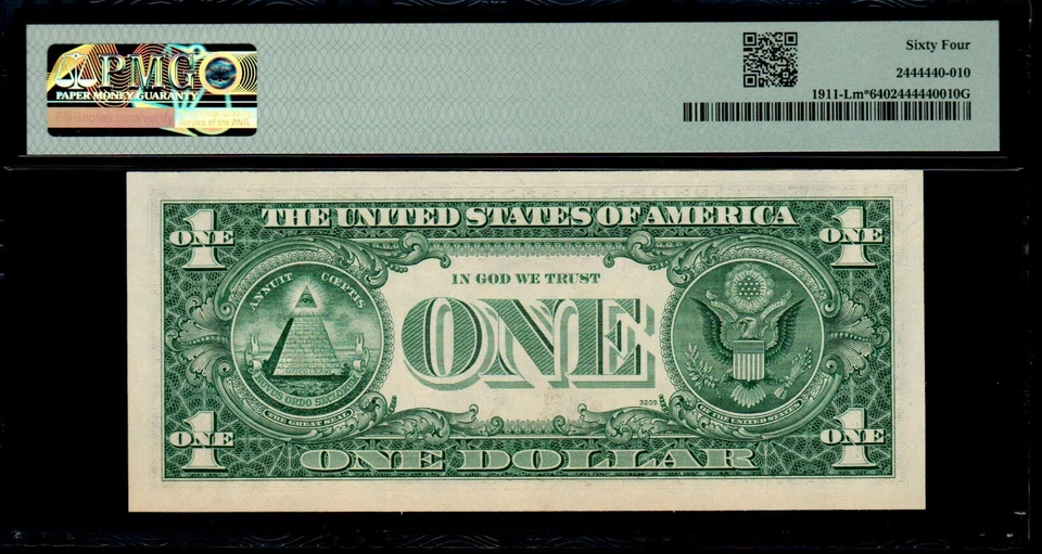 1981 $1 SAN FRANCISCO MULE STAR NOTE PMG 64 640K Print Run Fr 1911-Lm* FRN H/* - Image 2 of 3