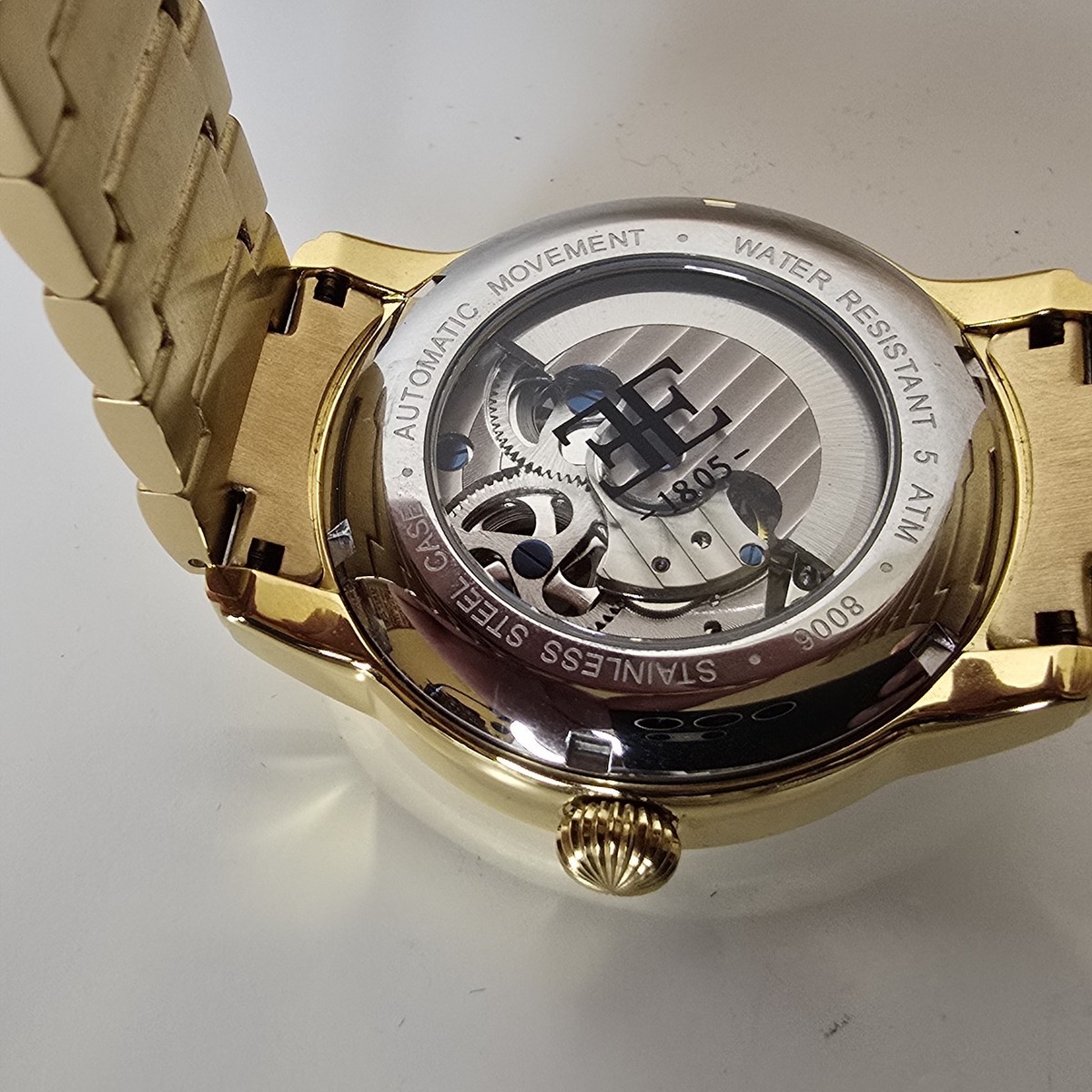 NWT Thomas Earnshaw Moorgate Gold-tone Dial Men\'s Watch City Of London Moorgate Skeleton Automatic ES-8319 – Thomas  main image 4