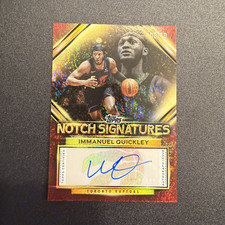Topps 2025-26 Notch Signatures Black Holofoil Quickley /10 Raptors NBA