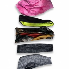 Lot of 5 Women s Headbands Pink, Gray, Green, and Multi-Color Prints
