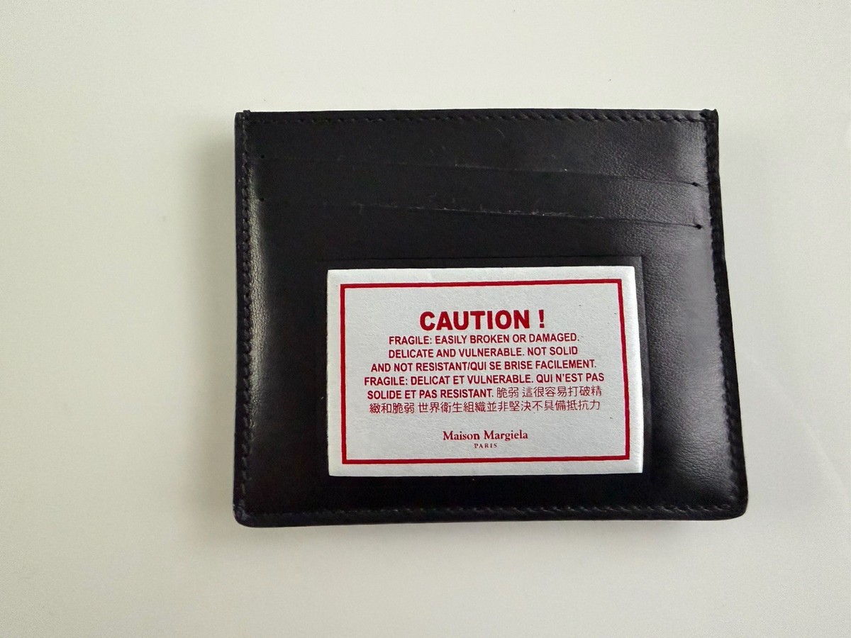 MAISON MARTIN MARGIELA MENS LEATHER WALLET NEW IN BOX BLACK