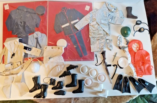 Vintage 1964 12" GI Joe KNOCK OFF large lot Redbox Navy Air Force Marine dress