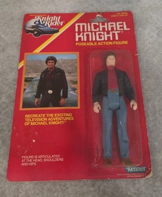 RARE VINTAGE 1982 KENNER KNIGHT RIDER MICHAEL ACTION FIGURE NEW ON CARD VHTF 