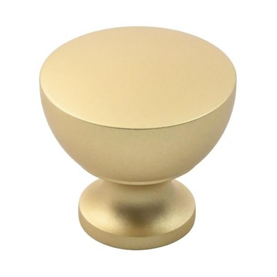5 PCS Brushed Gold Cabinet Knobs 11/4 Inch 31.5mm Flat Round AL6013MGP