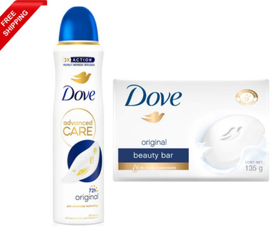 Dove Advanced Care Deodorant 150 ml + Dove Original Beauty Bar 135 g | Combo PK
