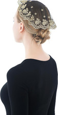 Catholic Church Small Circle round Head Covering Floral Lace Mantilla Chapel Cap