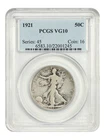 1921 50C PCGS VG10 - Walking Liberty Half Dollar - Key Date
