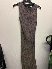 Anne Brooks Petite Midi Dress UK 10 Sleeveless Smart Casual Work Dress 168