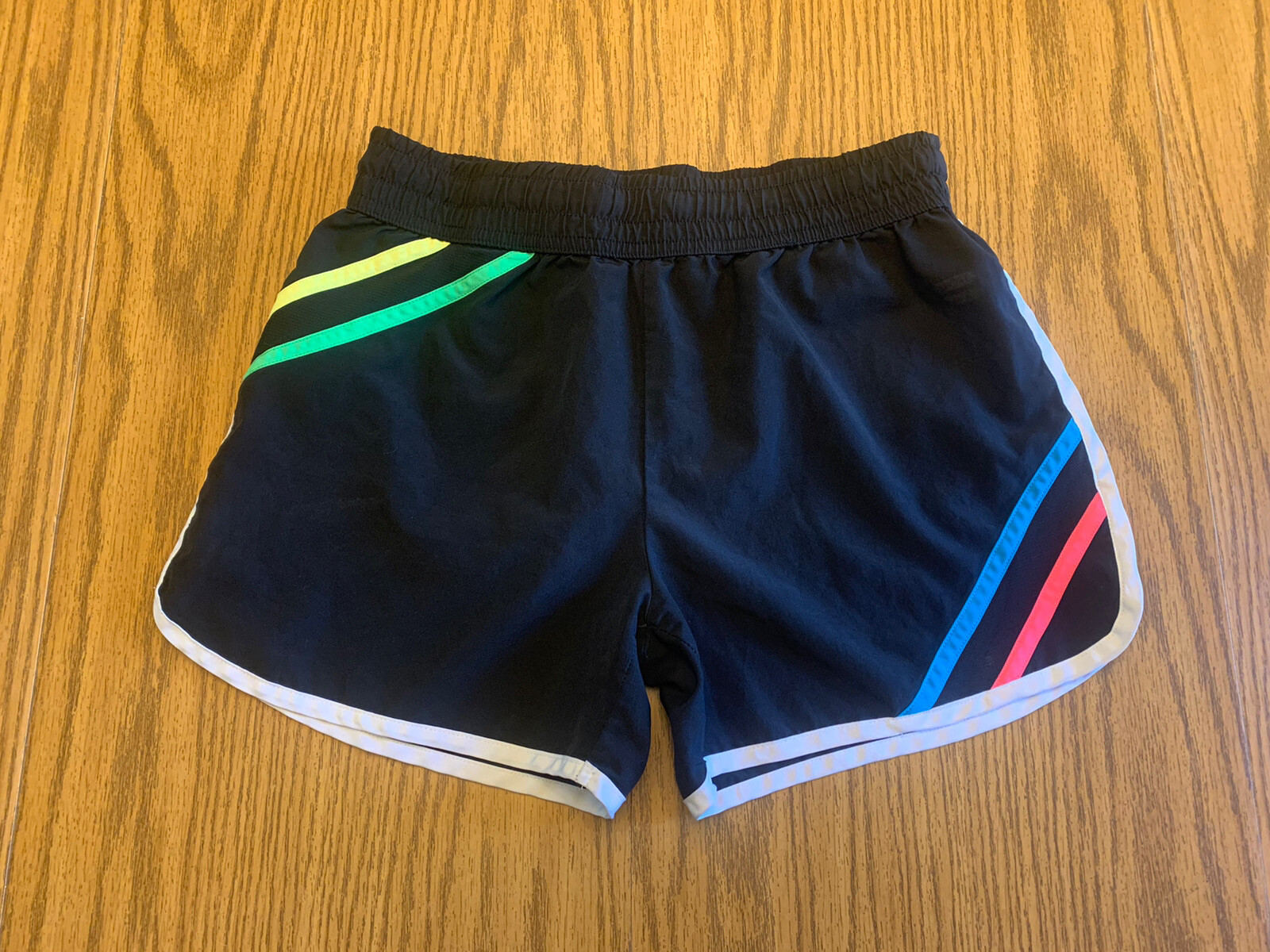 Pantaloncini sportivi da ragazza 14 neri fila pista