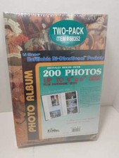 Le Memo Pioneer 200 Photo Album 2 Pack Refillable Bi-Directional Pockets BP-200D