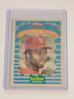 1991 Kelloggs Corn Flakes Lou Brock MLB Card #10 of 15 3-D Baseball Greats Mint