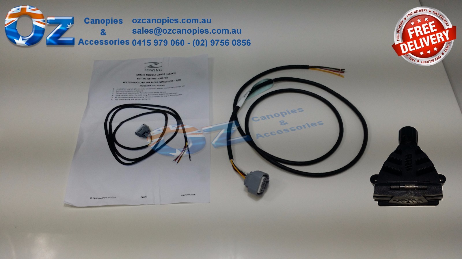 FITS NISSAN NAVARA NP300 D23 3/2015+ TOWBAR TRAILER WIRING HARNESS LOOM