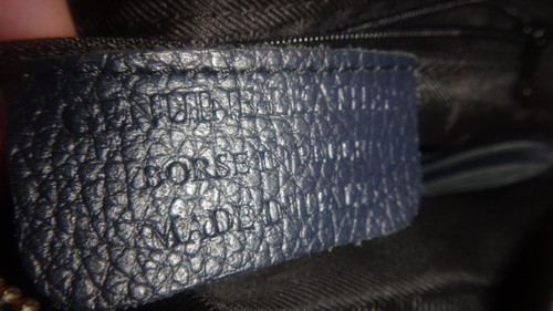 Borsa a tracolla messenger in vera pelle verde italiana blu navy - Foto 13 di 15