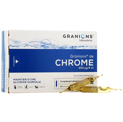 Granions Chrome Chromium Liquid 200µg - 30 Phials [ EXP: 01/2027 ]