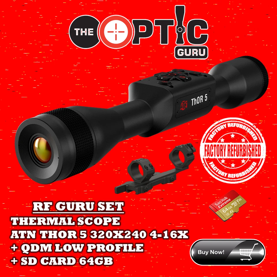 Buy RF KIT ATN Thor 5 320x240 4-16x Thermal Scope | Quick Detach Mount | SD Card