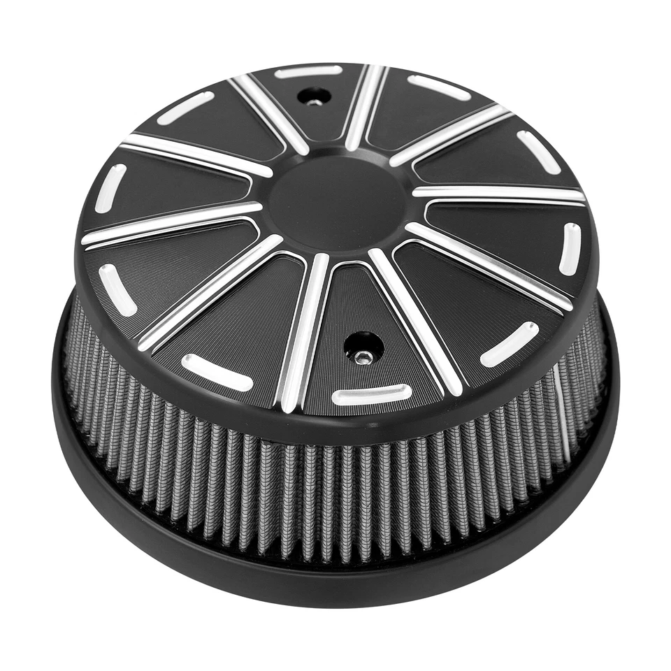High Flow CNC Black Air Cleaner Filter Fit For Indian Chief Dark Horse 2014 UP - Image 2 of 4