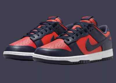 NEW Nike Dunk Low Retro Men's Size 10 University Red/Obsidian-White DV0833-601