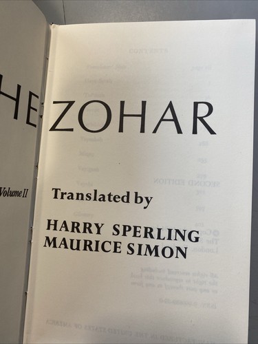 The Zohar Volume II translated into English - Picture 2 of 5
