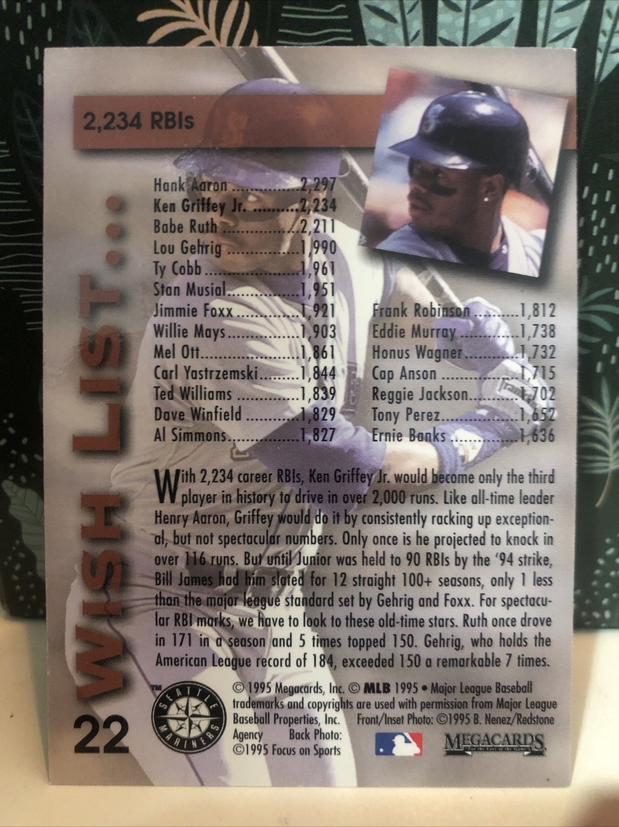 1995 Megacards Ken Griffey Jr. Wish List #22 Ken Griffey Jr