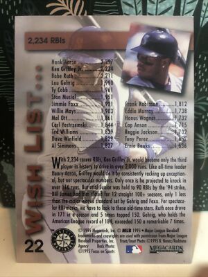 1995 Megacards Ken Griffey Jr. Wish List #22 Ken Griffey Jr