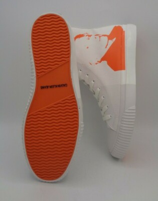Calvin Klein / Andy Warhol Sneakers größe 44, US 11, sehr selten white/orange 