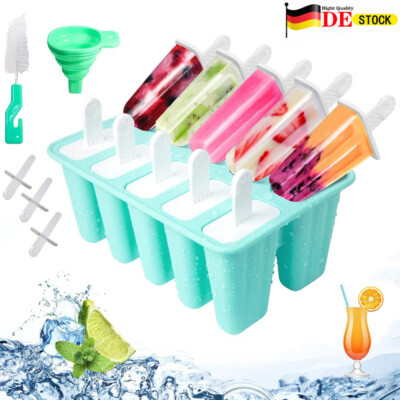 Eis am Stiel Form Eisformen Eisförmchen BPA Frei Stieleisform 10 x Eis Ice Lolly