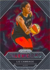 Liz Cambage 2021 Prizm WNBA Basketball Fireworks Insert Card #11 Las Vegas Aces