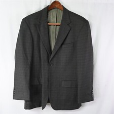 Oscar de la Renta 42R Brown Lambswool Cashmere Tweed Blazer Jacket Sport Coat