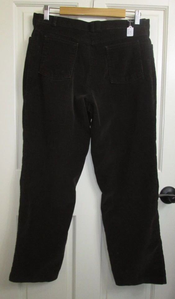 Tribal Brown Straight Corduroy Pant Women Size 12 33x28 Stretch Pockets 61-32991 — 第 4/4 张图片