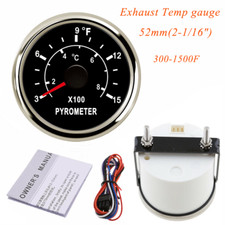 52mm 2-116 Exhaust Gas Temp Gauge 0-800 300-1500f Pyrometer For Auto Marine
