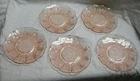 LOT 5 JEANETTE CHERRY BLOSSOM PINK DEPRESSION GLASS SAUCERS 5 1/2" VGC