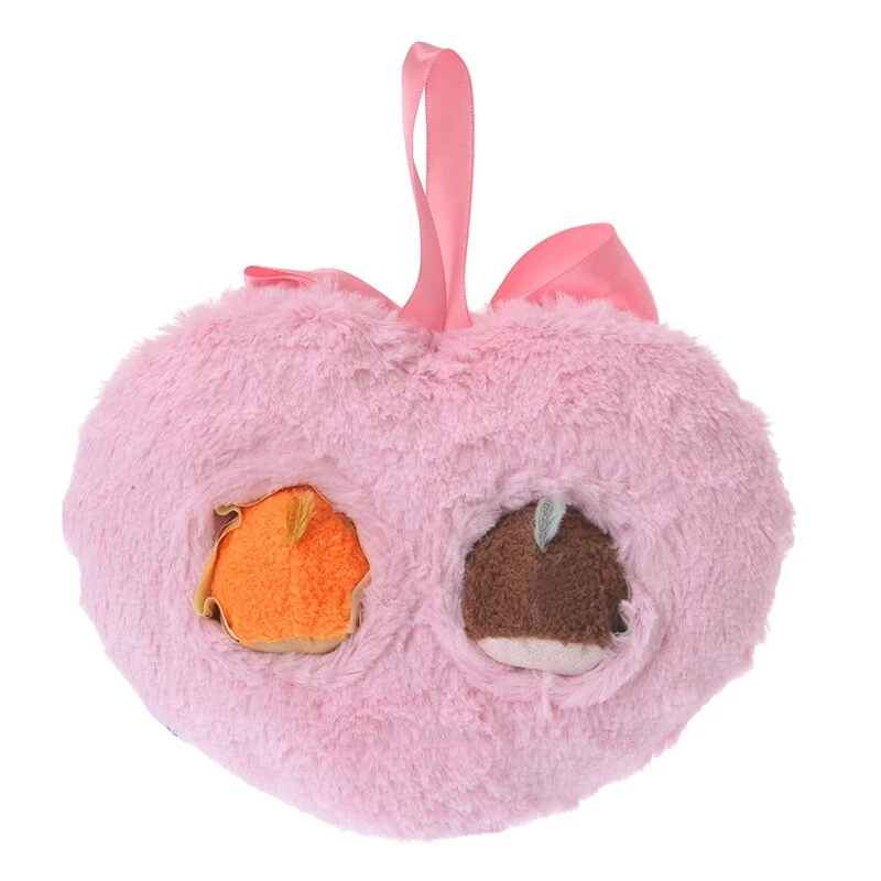 Disney Store Japan2017 Valentine TSUM TSUM Plush Heart Wreath Lady & Tramp Rare - Image 3 of 4