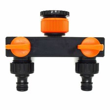 2 Way Tap Splitter for Garden Hose Pipe Irrigation System with Valves NEW