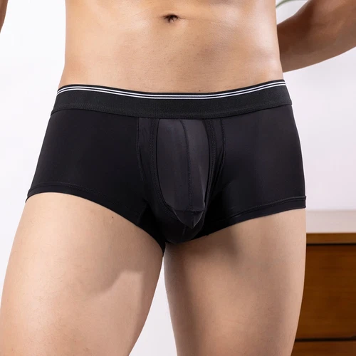 Paquete de 1/4 calzoncillos boxer para hombre ropa interior bolsa abultada calzoncillos suaves transpirables - Imagen 17 de 70