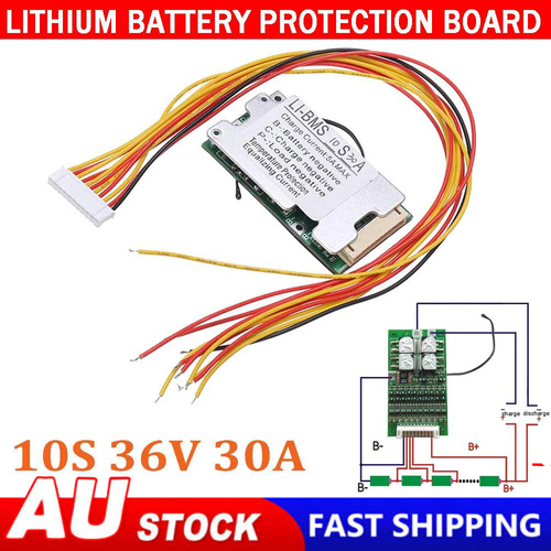 10S 36V 30A Li-Ion BMS Schutzplatine – Mit Balancer, Überlad & Kurzschlussschutz, Für E-Bikes, Roller, Skateboards & Wechselrichter