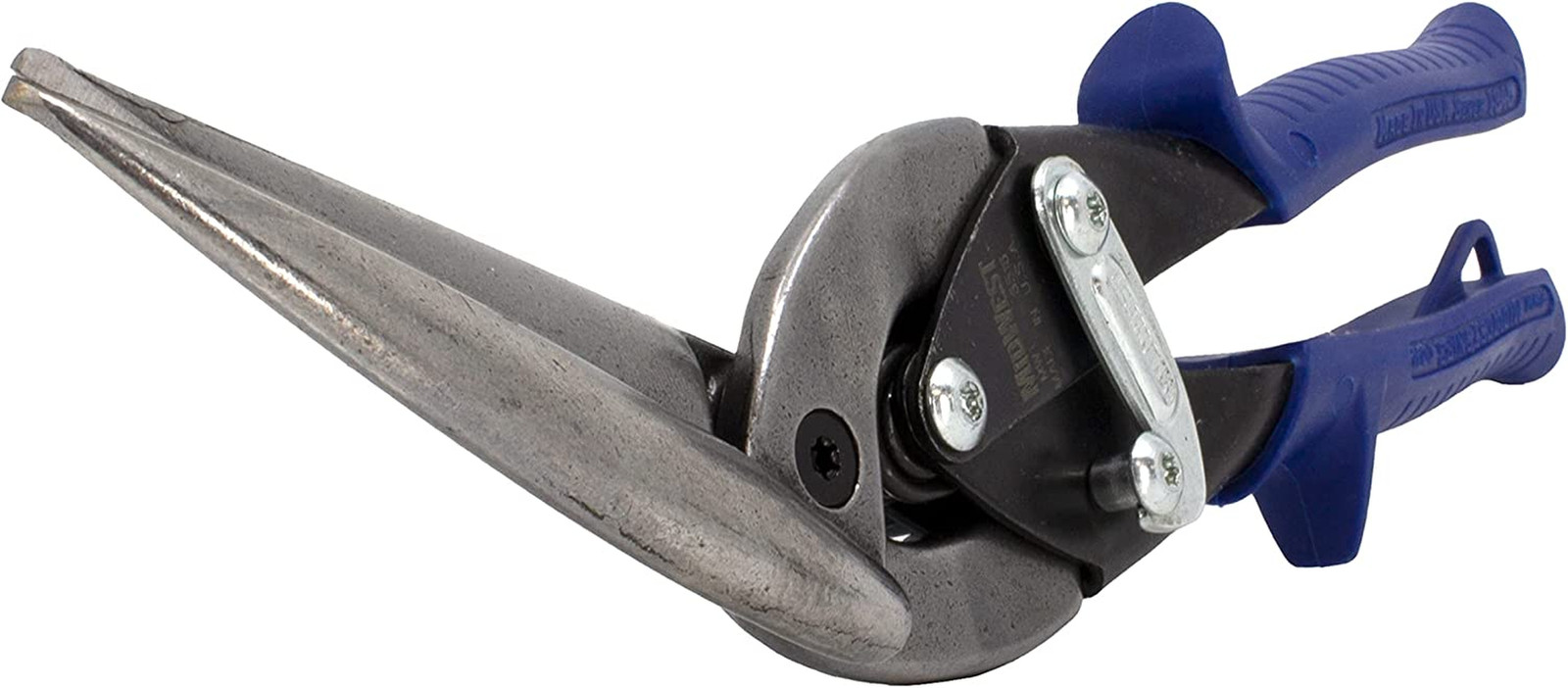 MIDWEST Power Cutters Long Cut Snip - Straight Cut Offset Tin Cutting Shears Wit