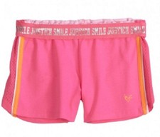 NWT Justice Girls Neon Cotton/Mesh Athletic Shorts 12