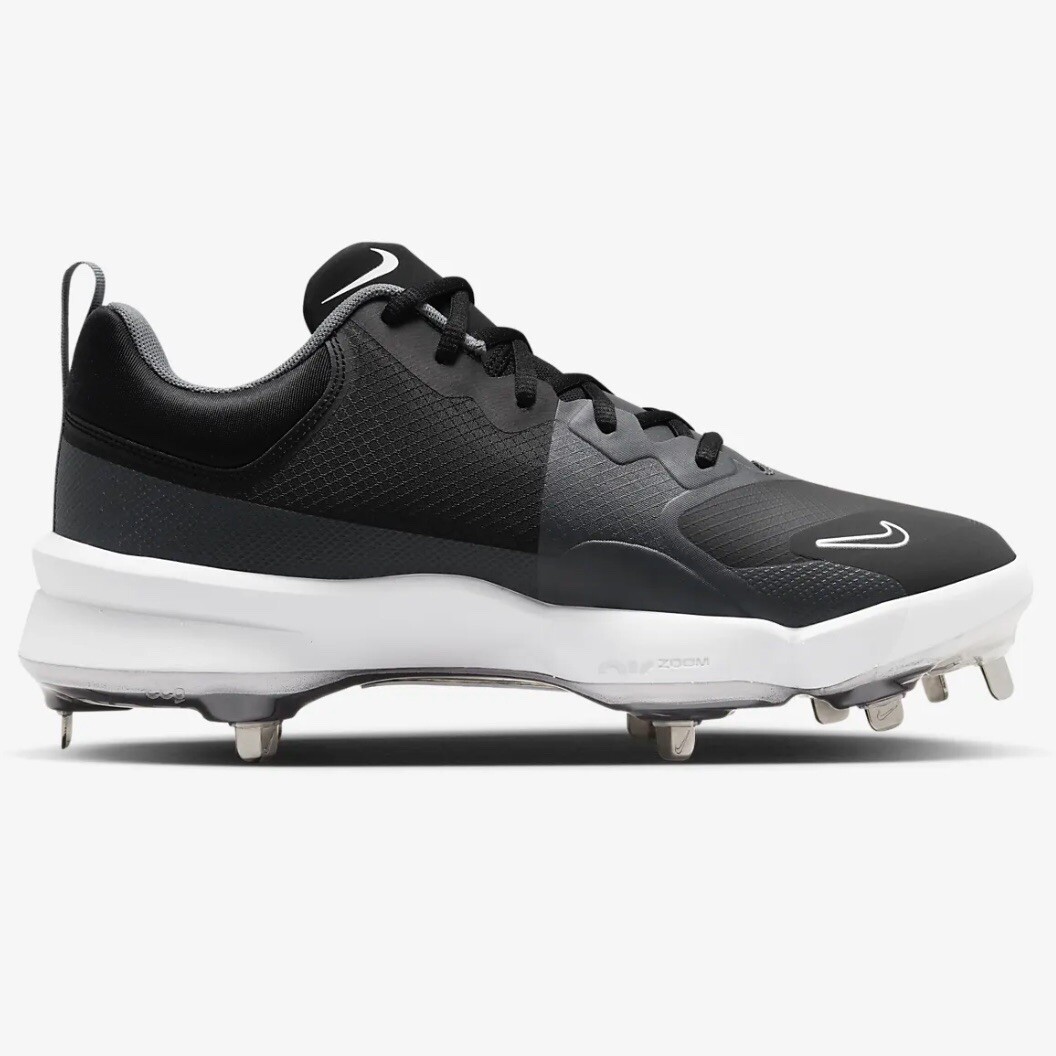 Nike Force Zoom Trout 9 Pro Baseball Cleats Black White FB2907-001