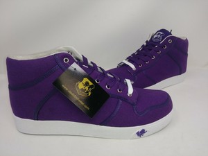 purple canvas sneakers