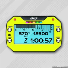 FLUORESCENT YELLOW STYLE GEL STICKER FOR MYCHRON 5 - KARTING
