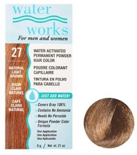 Water Works Permanent Powder Hair Color 27 Natural Light Brown 0.21oz