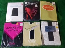 lot of 6 Vintage Pantyhose New In Original Packaging Size A 90-120lbs.