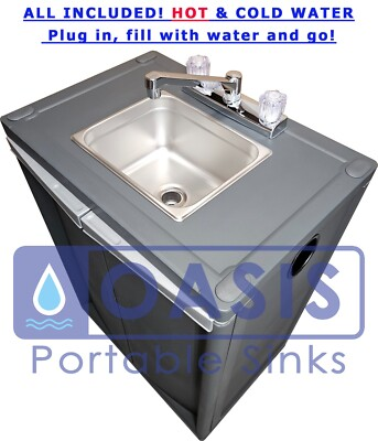#ad #ad Portable Mobile Sink Hot and Cold Water LONG SPOUT Self Contained NSF parts $679.00