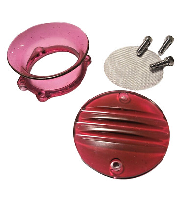 Custom Resin Velocity Stack for Harley CV carb with ignition cover combo - Pink