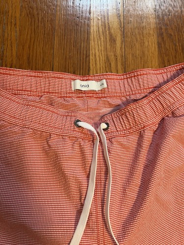 Costume da bagno Onia Charles 7" rosso a quadri Seersucker - Large - Foto 2 di 4