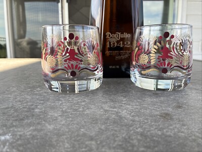 Don Julio Set of 2 Cocktail Glasses  Artist Collection. Only Glasses  